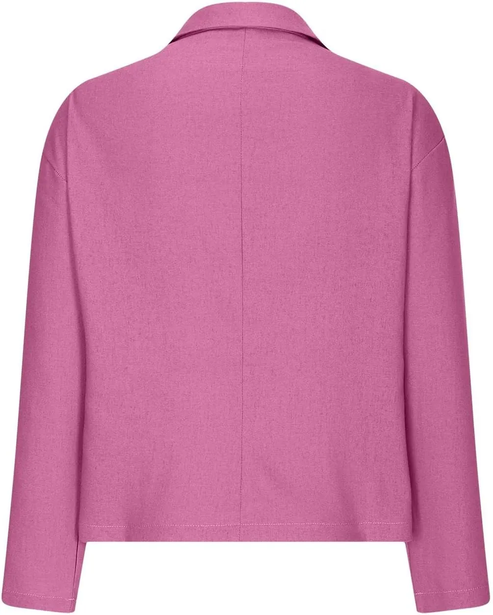 2024 Fall Cotton Linen Blazer Women Long Sleeve Lightweight One Button Cardigan Jackets Business Casual Work Outwear