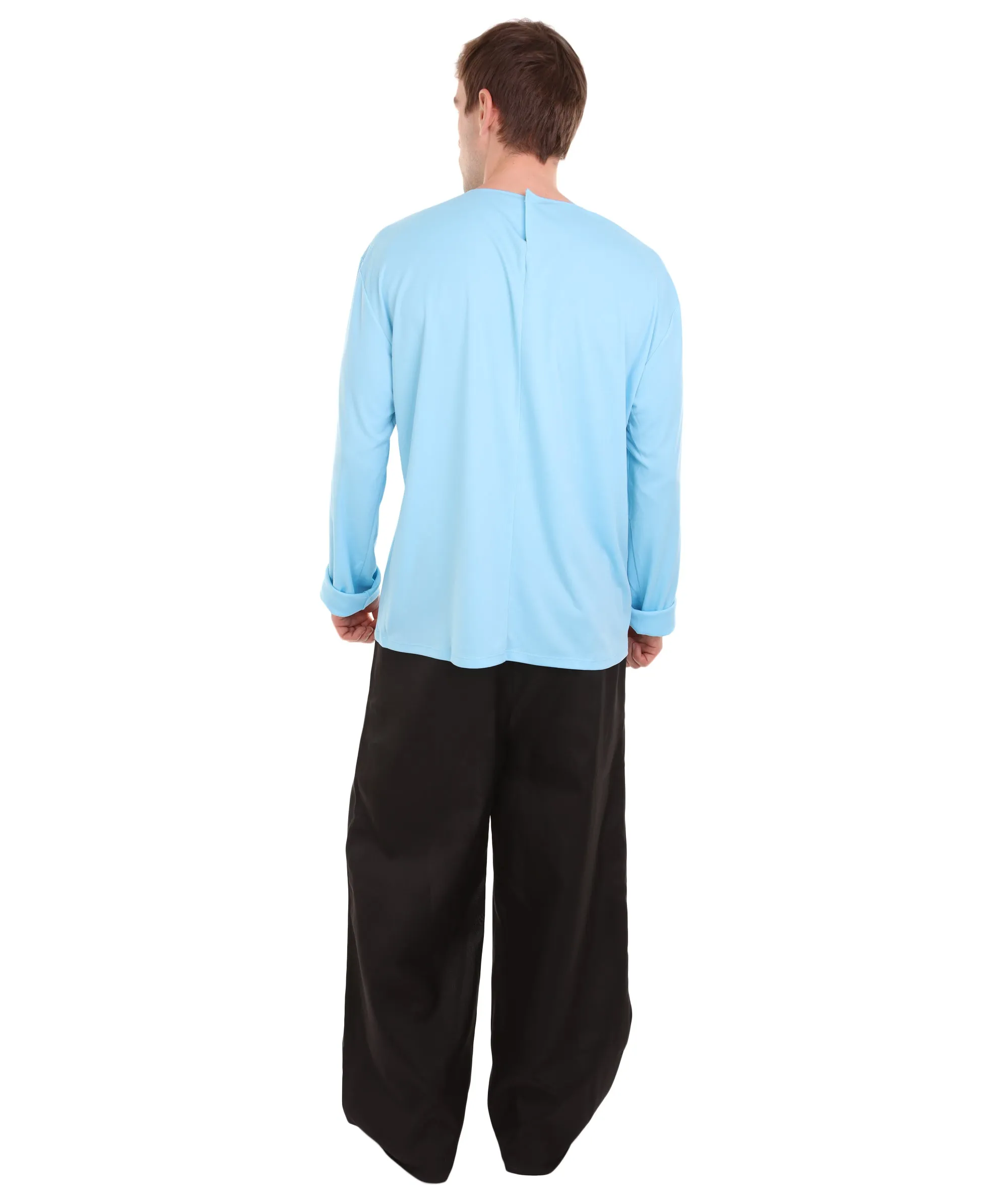 Adult Men's My Heart Is Broken Long Sleeve Costumes | Lt. Blue Halloween Costume