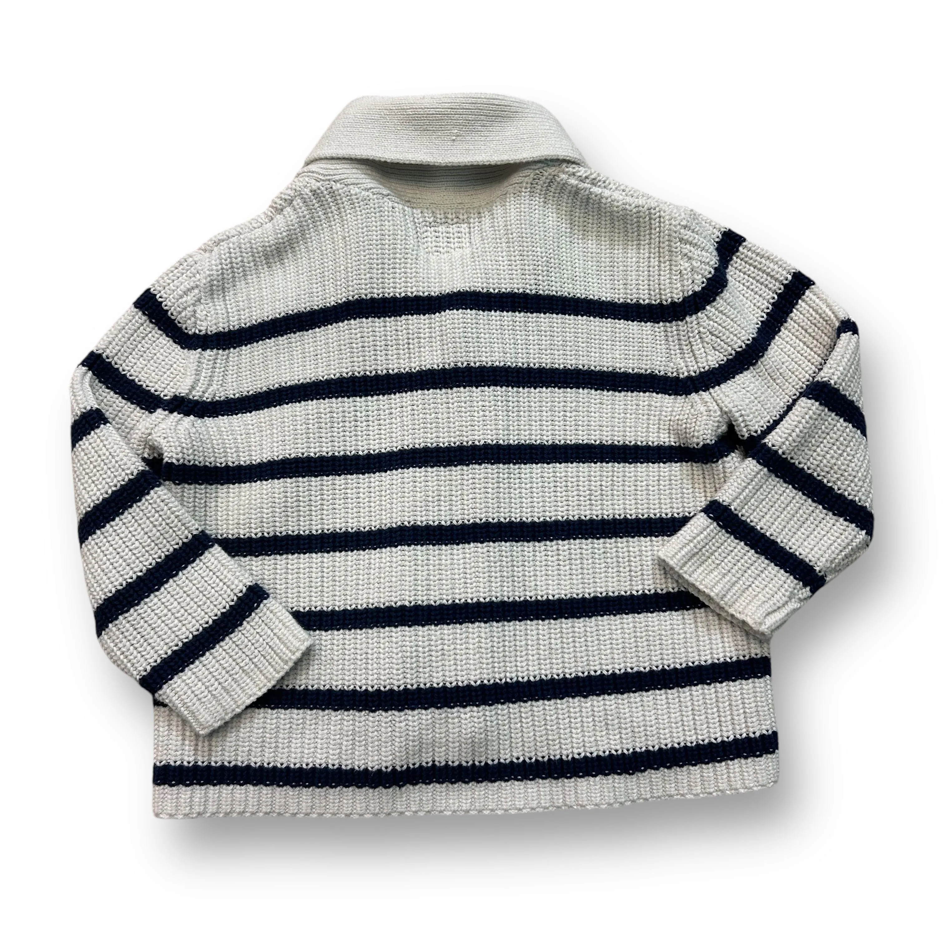 Boys OshKosh Size 24 Months Navy & White Striped Button Sweater