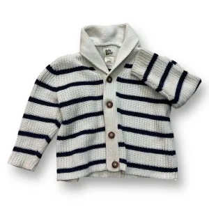 Boys OshKosh Size 24 Months Navy & White Striped Button Sweater