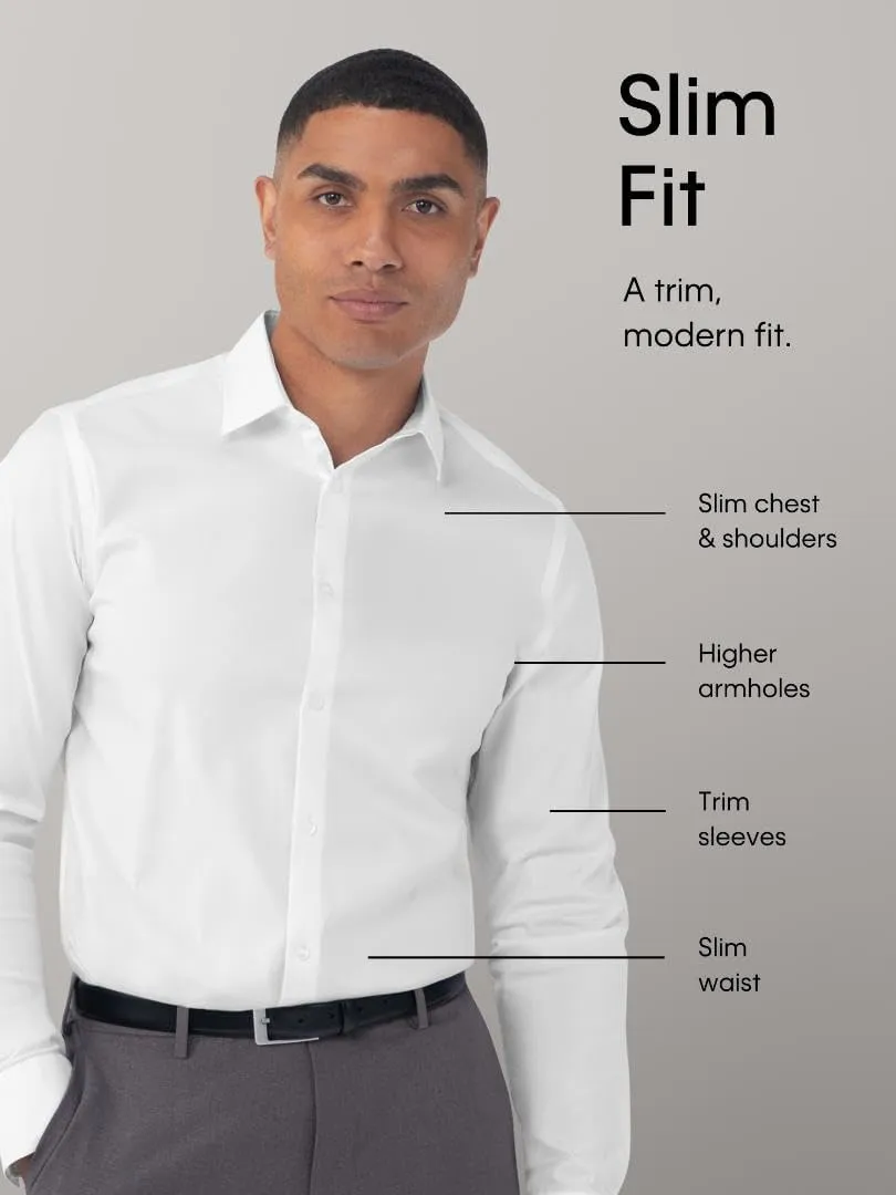 Calvin Klein Men's Dress Shirt Slim Fit Non Iron Stretch Solid