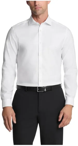 Calvin Klein Men's Dress Shirt Slim Fit Non Iron Stretch Solid
