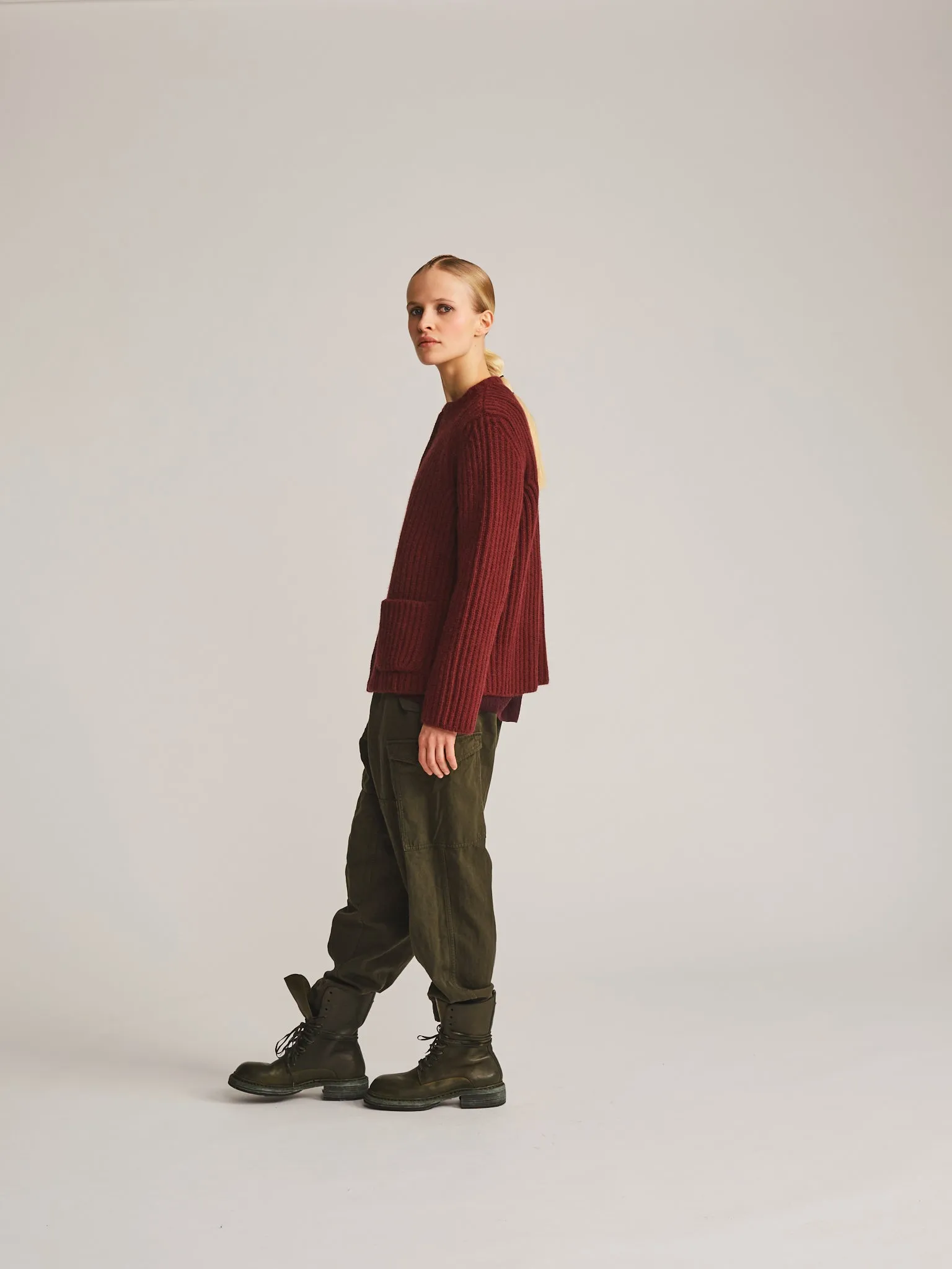 CARDIGAN - LAMO - BLACKBERRY