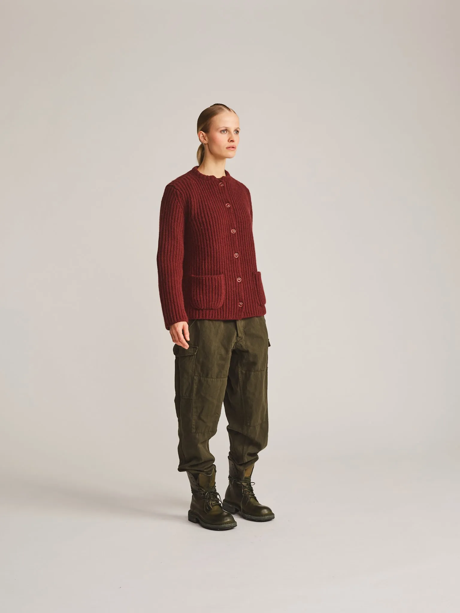 CARDIGAN - LAMO - BLACKBERRY