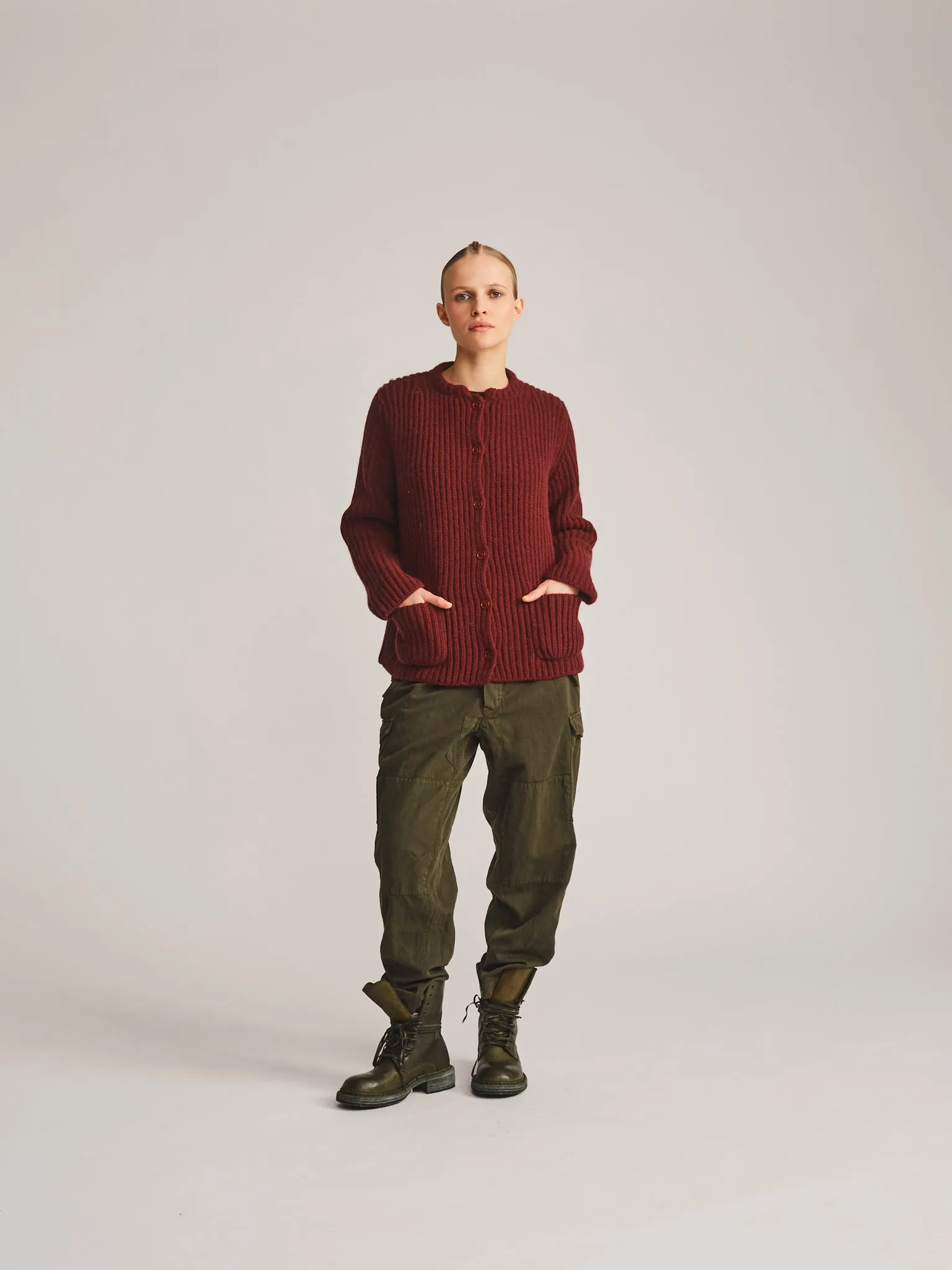 CARDIGAN - LAMO - BLACKBERRY