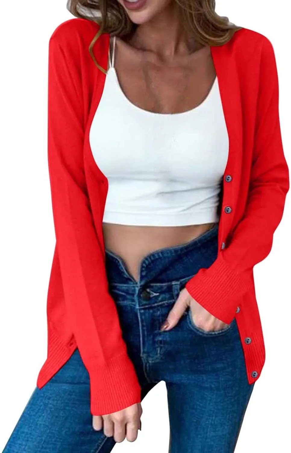 Cardigan Sweaters for Women 2024 Fall Cable Knit Sweaters Womens Trendy Button Down Open Front Cardigans Outwear