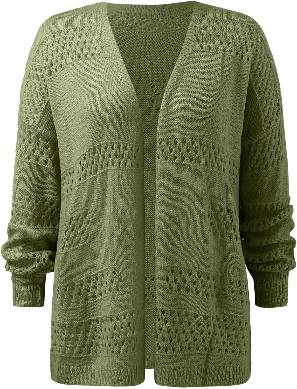 Cardigan Sweaters for Women Crochet Sweater Kimono Boho Long Sleeve Lightweight Soft Oversized Open Front Knitted Trendy