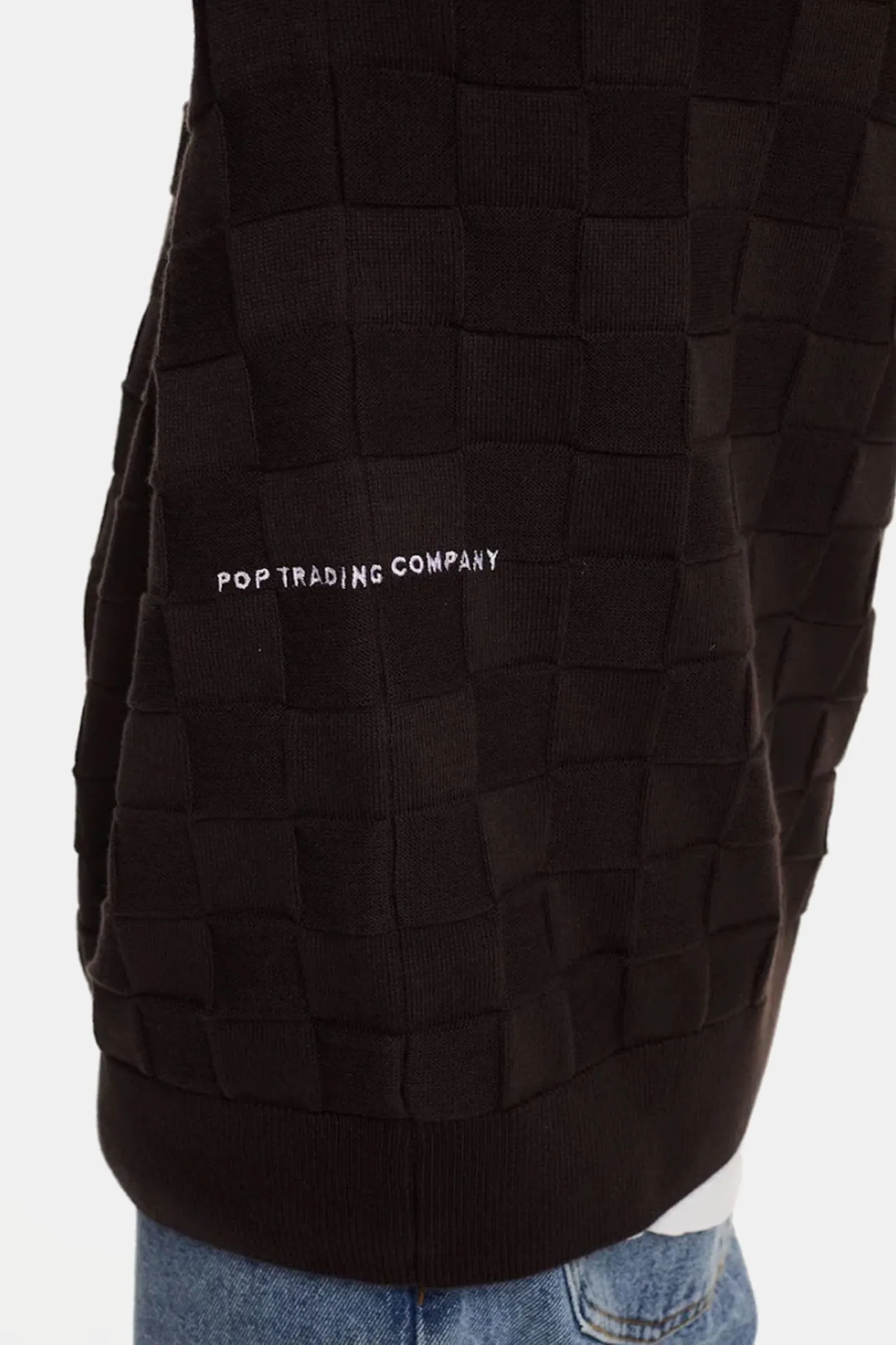 CHECKED PANEL KNIT