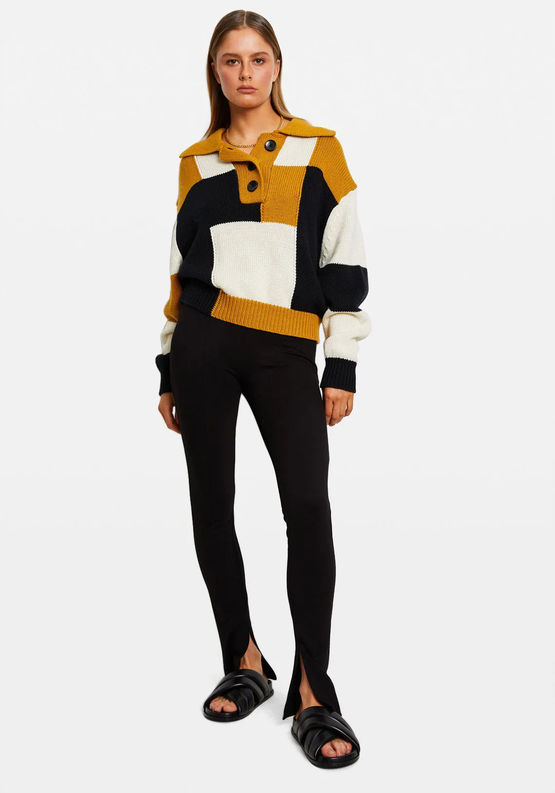 CHECKED POLO KNIT