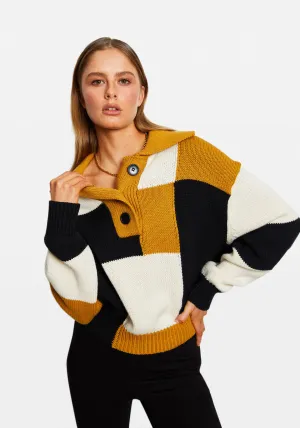 CHECKED POLO KNIT