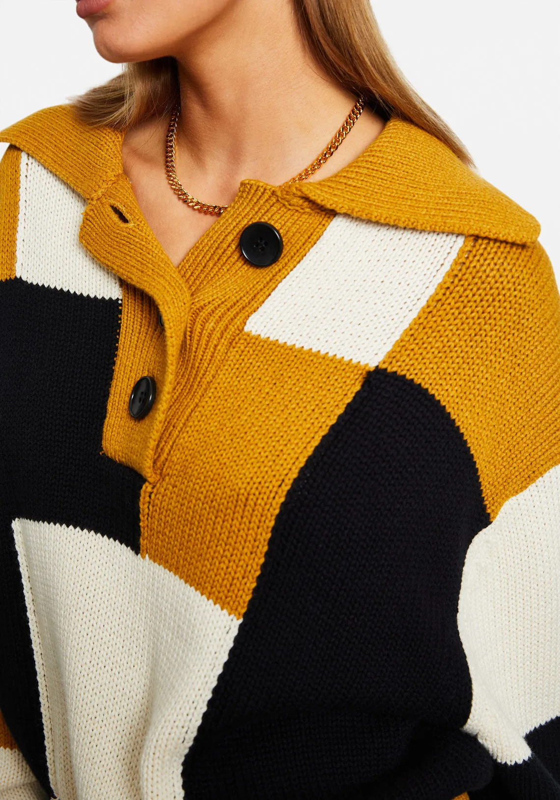 CHECKED POLO KNIT