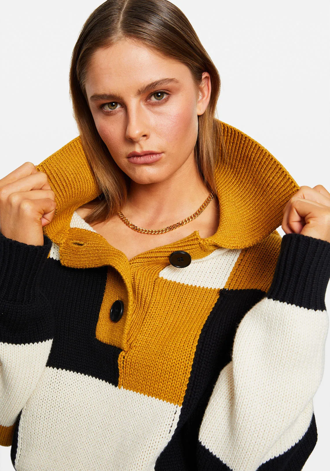 CHECKED POLO KNIT