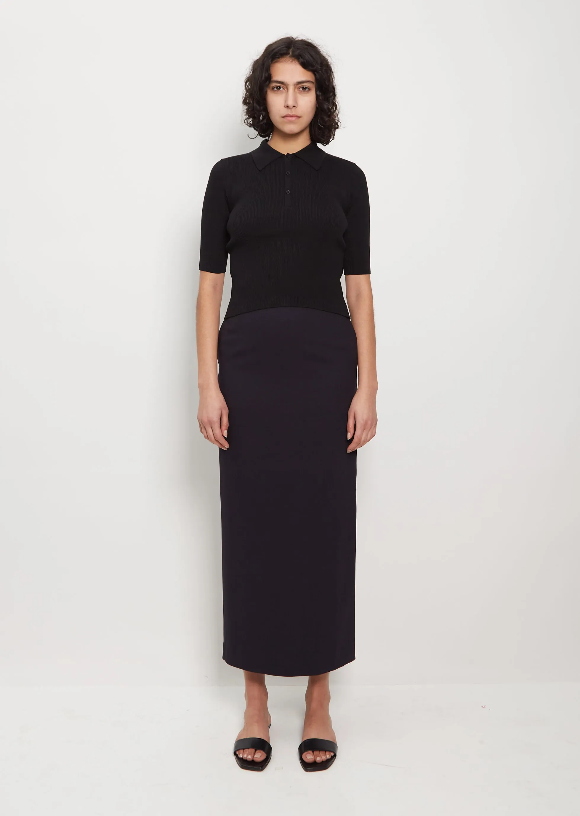 Cotton Giza Rib Knit Polo