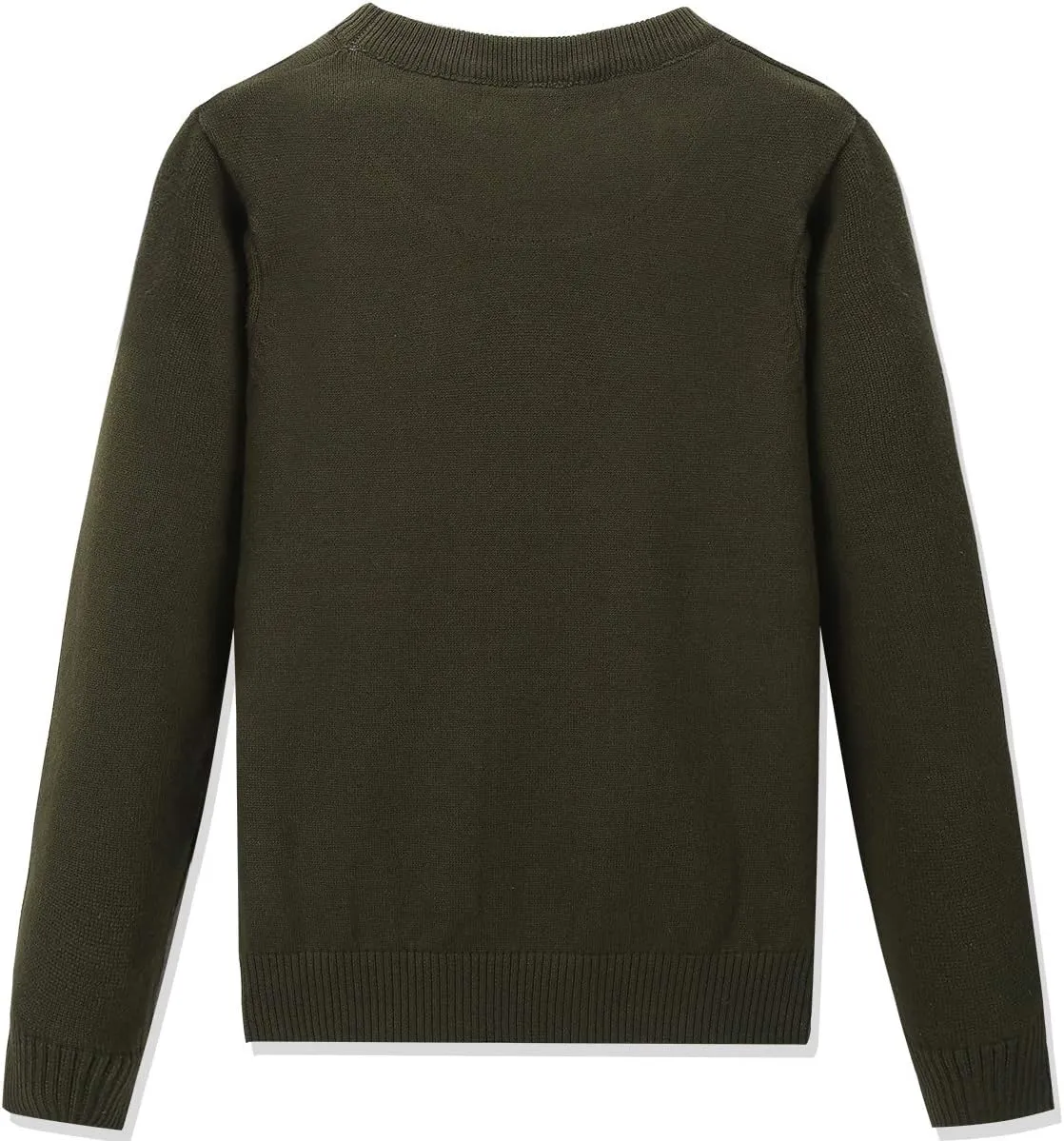CUNYI Boys' Long Sleeve Crew Neck Cotton Pullover Knit Sweater