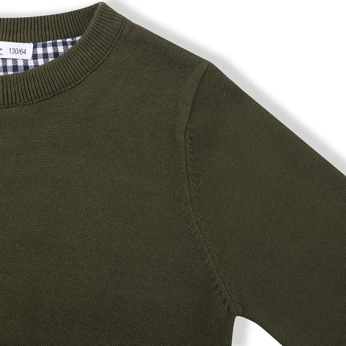 CUNYI Boys' Long Sleeve Crew Neck Cotton Pullover Knit Sweater