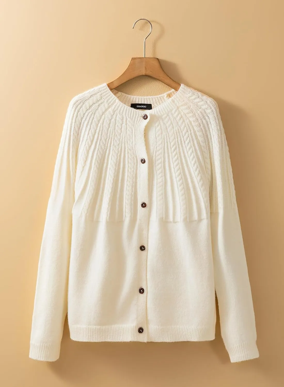 Dokotoo Cardigan Sweaters for Women 2024 Fall Outfits Long Sleeve Crochet Knit Sweaters