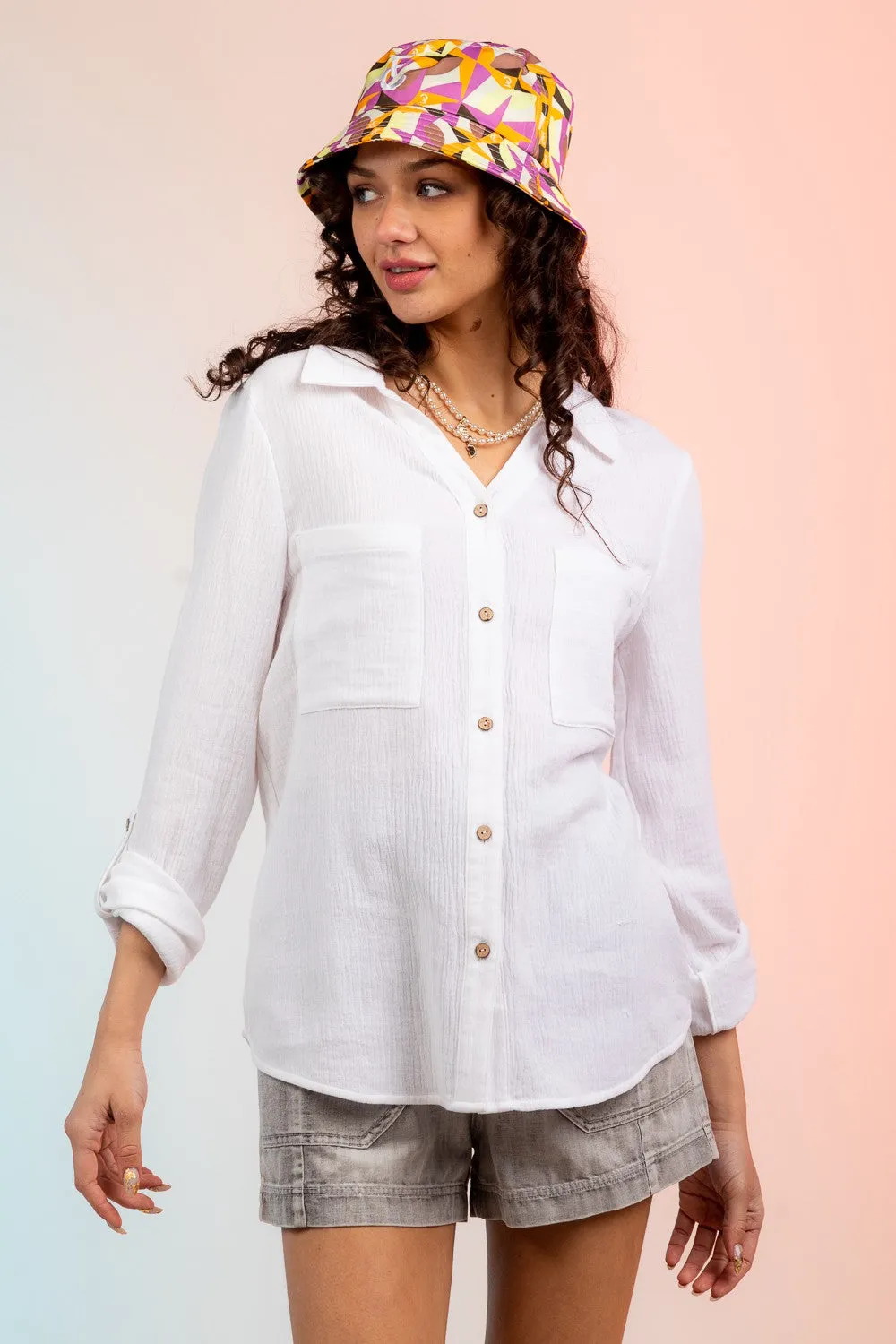 Double Up Button Down Shirt