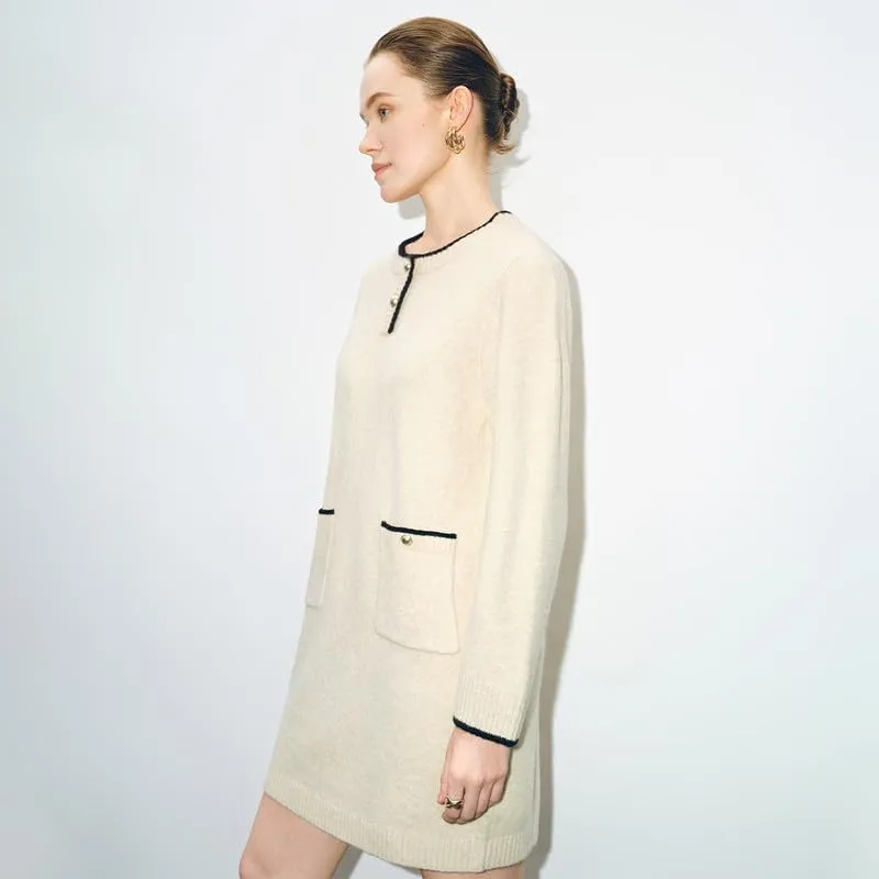 Fall Oversized Sweater Dresses for Women 2025 Long Sleeve Knit Casual Crew Neck Loose Mini Pullover Tops