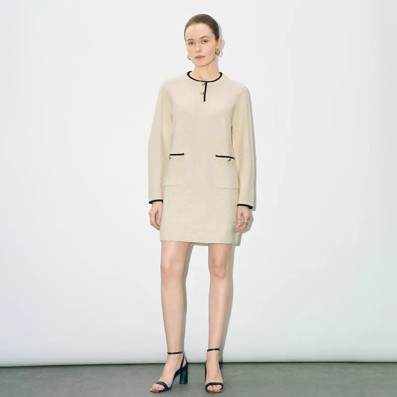 Fall Oversized Sweater Dresses for Women 2025 Long Sleeve Knit Casual Crew Neck Loose Mini Pullover Tops