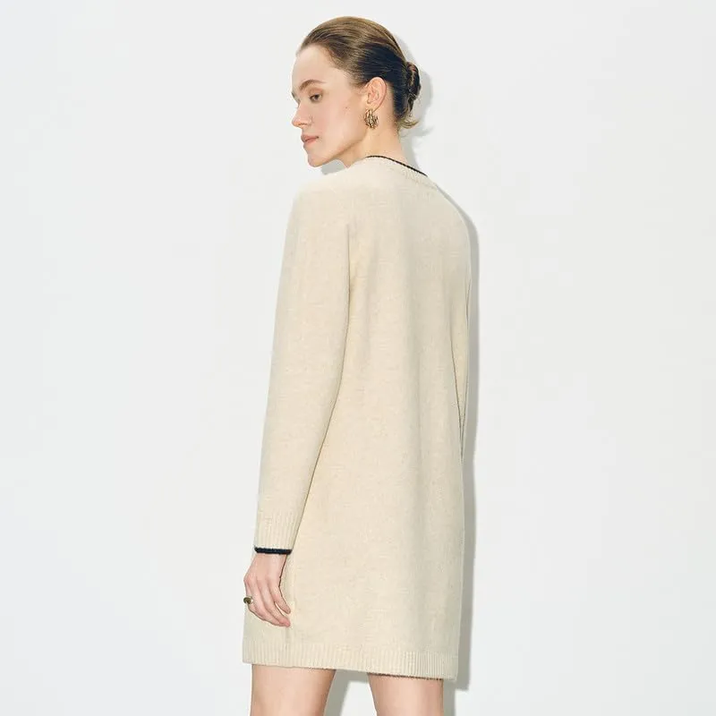 Fall Oversized Sweater Dresses for Women 2025 Long Sleeve Knit Casual Crew Neck Loose Mini Pullover Tops