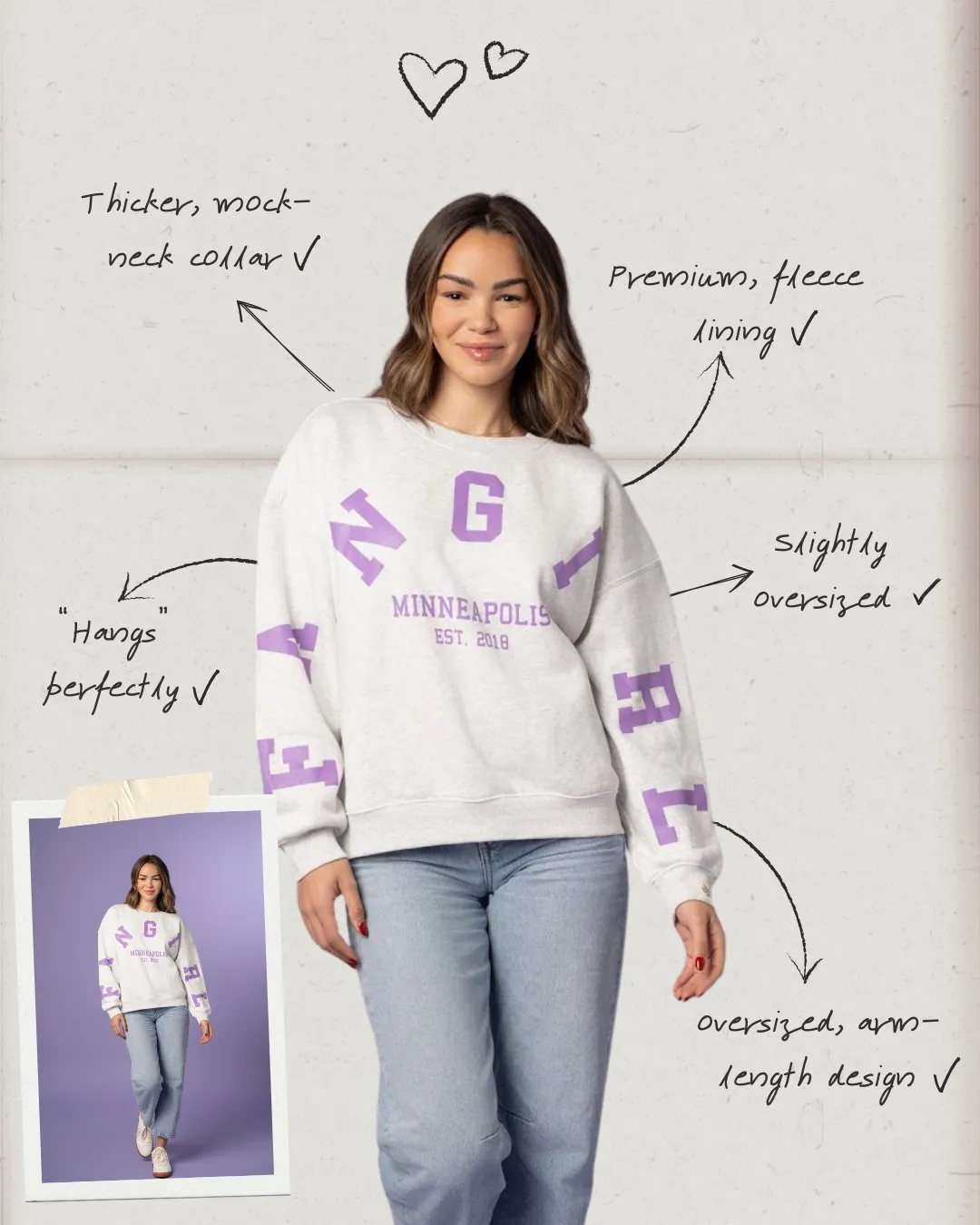Fan Girl Oversized Graphic Crew