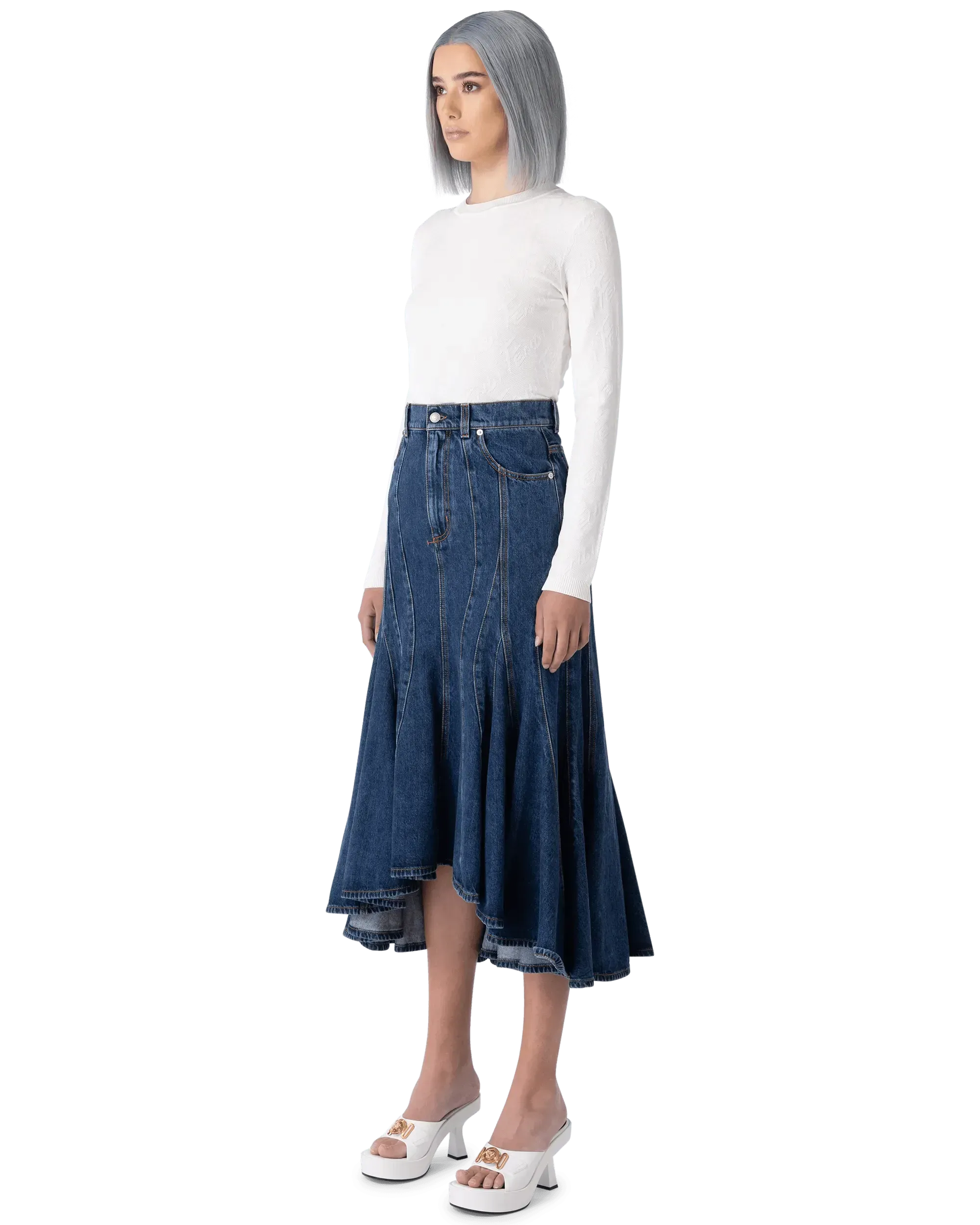 Fendi Brush Long Sleeve Knit Top