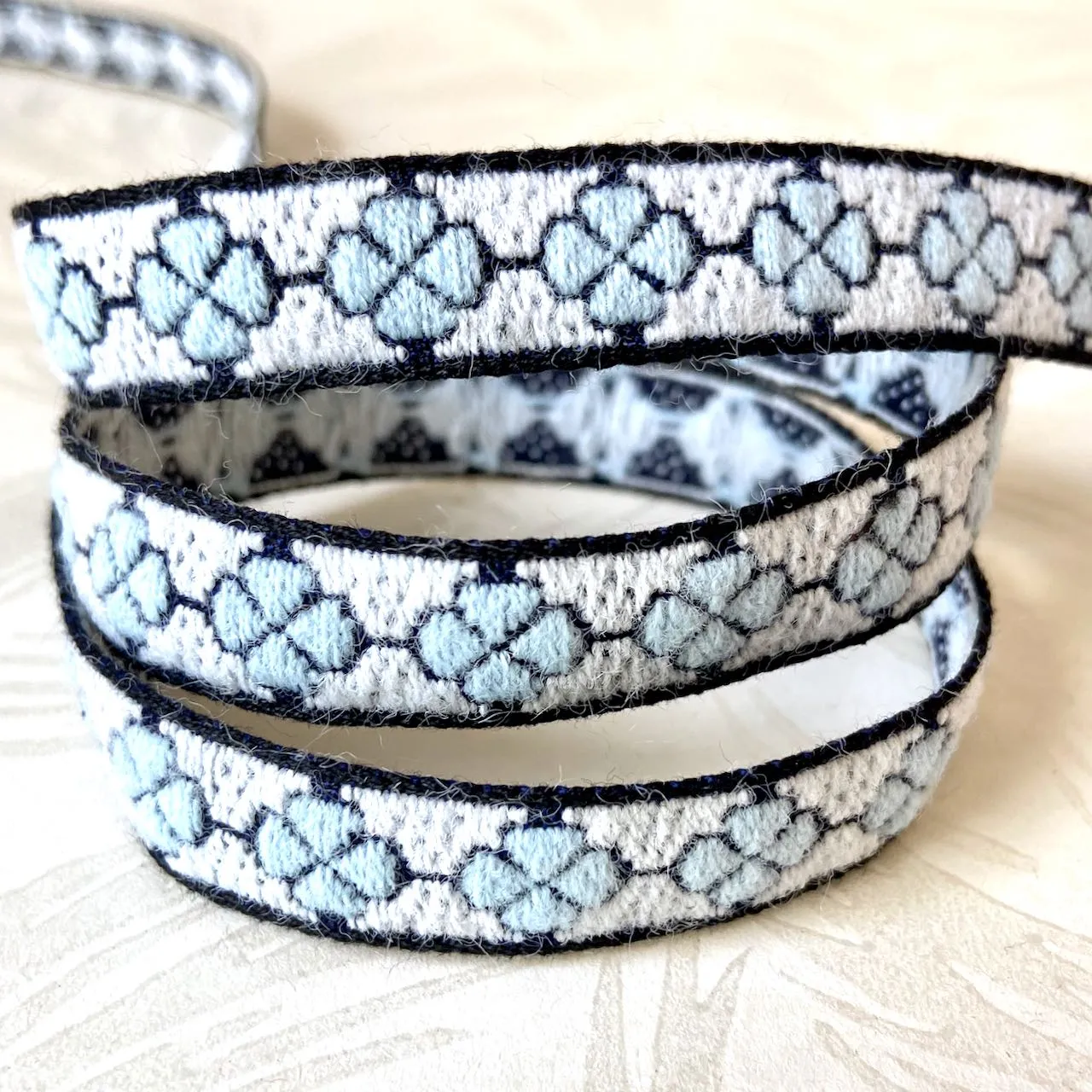 Geometric Flower Woven Sweater Trim  - Multiple Colorways