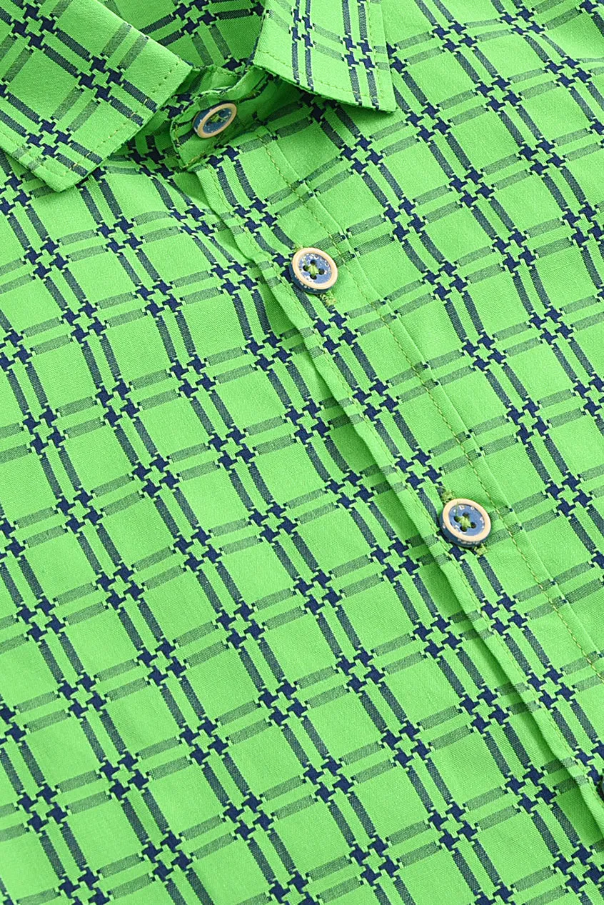 Green Groove Checked Shirt