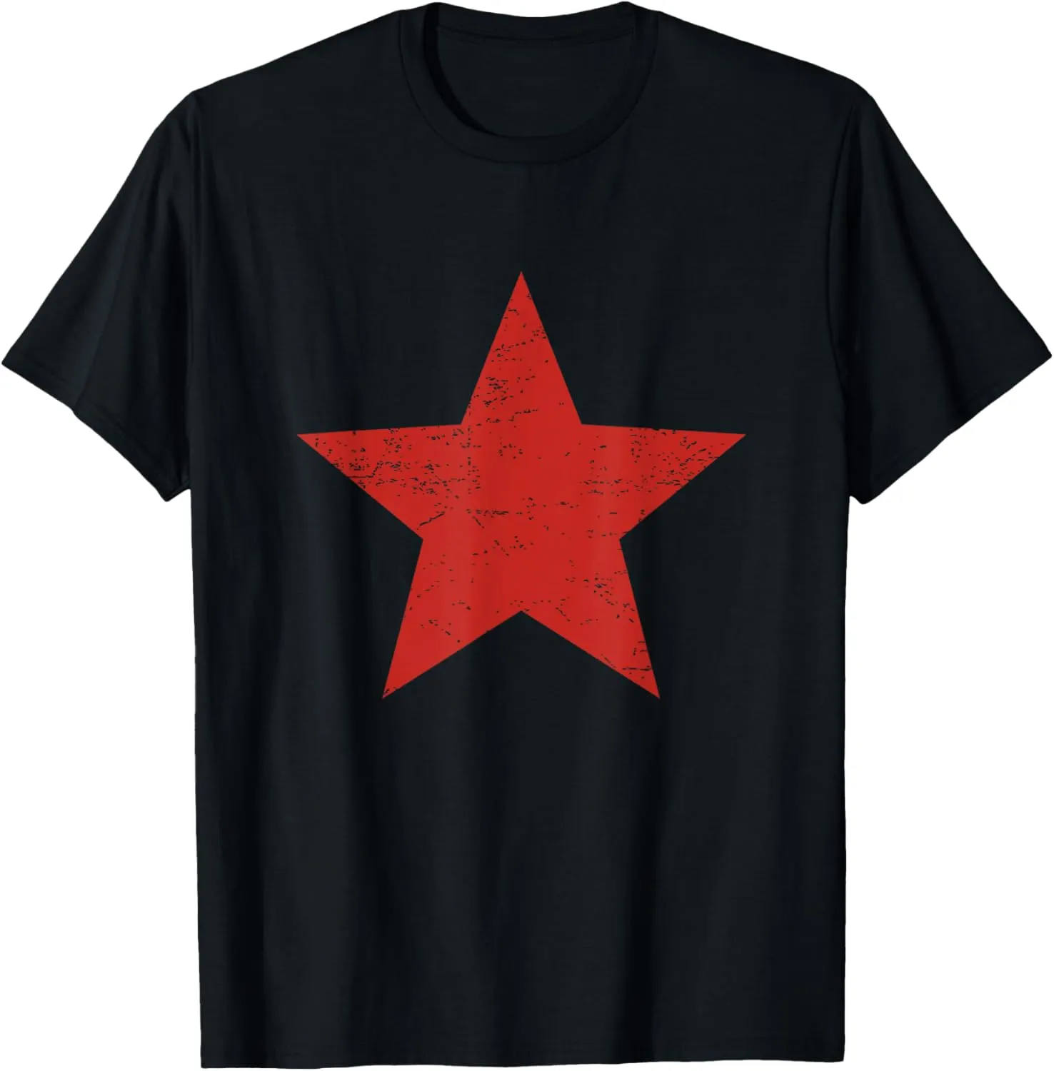 Grunge Alternative Distressed Red Star 90s rock band music T-Shirt