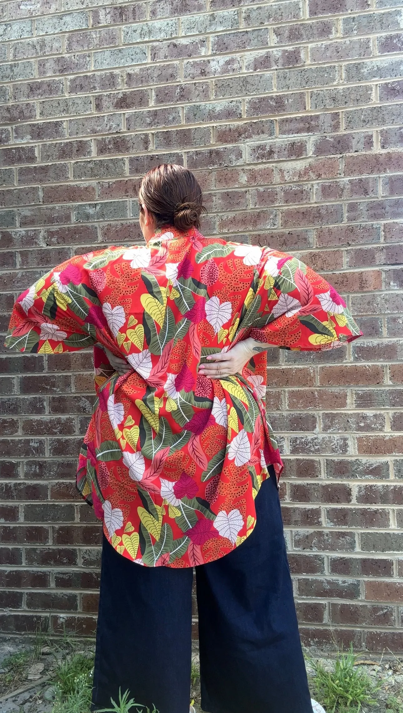 Harlow Short Sleeve Shirt - Bright Orange Floral