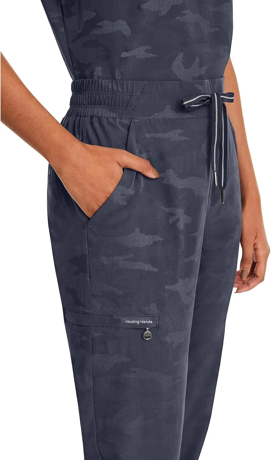 Healing Hands Scrubs for Women Jogger Camo Pant Tate 5 Pockets Moisture Wicking, Easy Care, 360 Stretch, Quick Dry - 9350