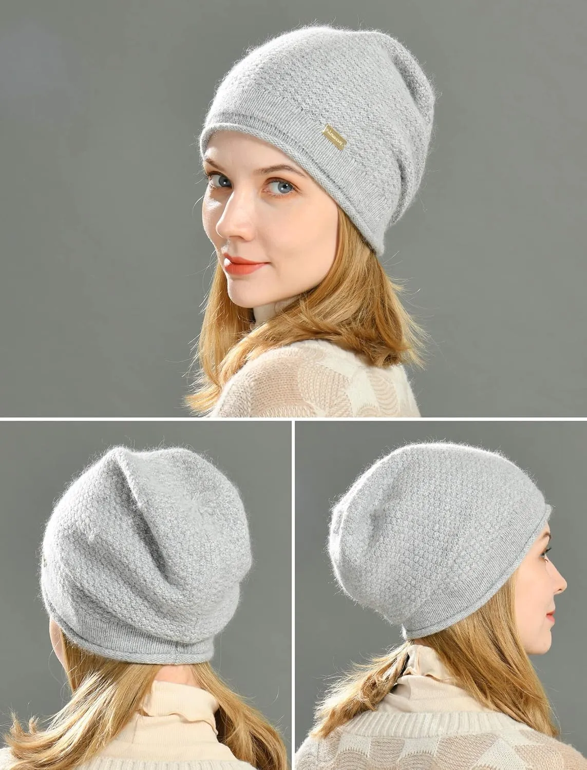 jaxmonoy Slouchy Beanies for Women Winter Soft Warm Hat Skull Cap Ladies Slouch Knitted Beanie Knit Hat for Women