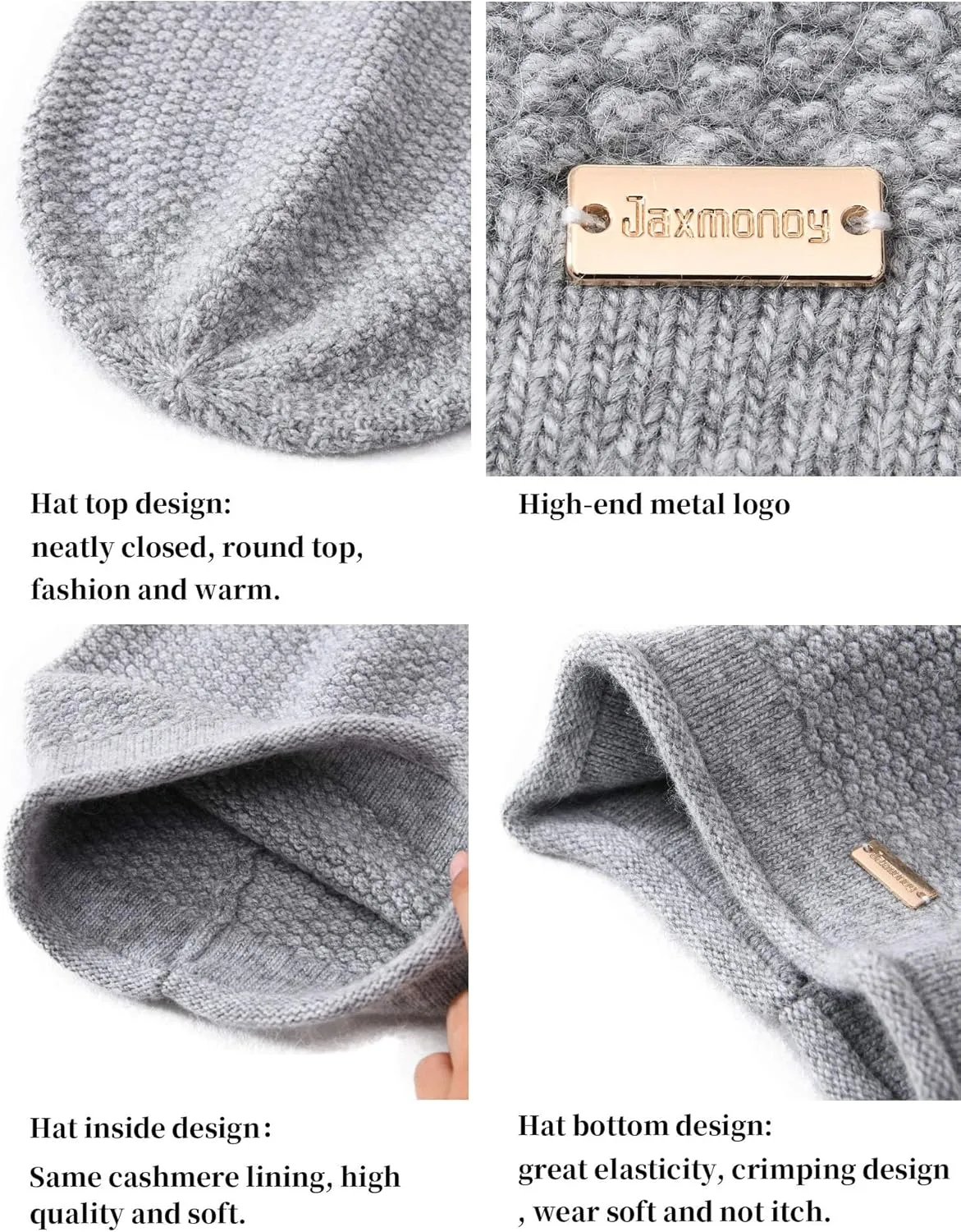 jaxmonoy Slouchy Beanies for Women Winter Soft Warm Hat Skull Cap Ladies Slouch Knitted Beanie Knit Hat for Women