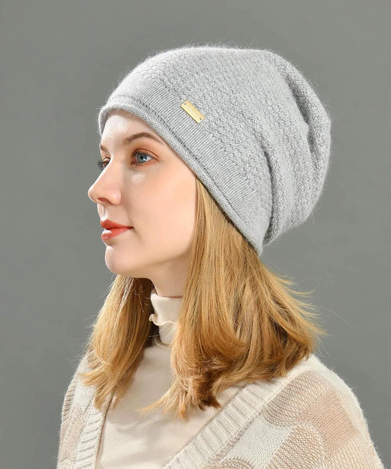 jaxmonoy Slouchy Beanies for Women Winter Soft Warm Hat Skull Cap Ladies Slouch Knitted Beanie Knit Hat for Women