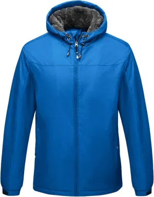 JEShifangjiusu Men's Lightweight Sportswear Jacket Casual Full Zip Windbreaker Jackets Warm Winter Padded Coats Bomber Jacket, Blue 1, X-Large