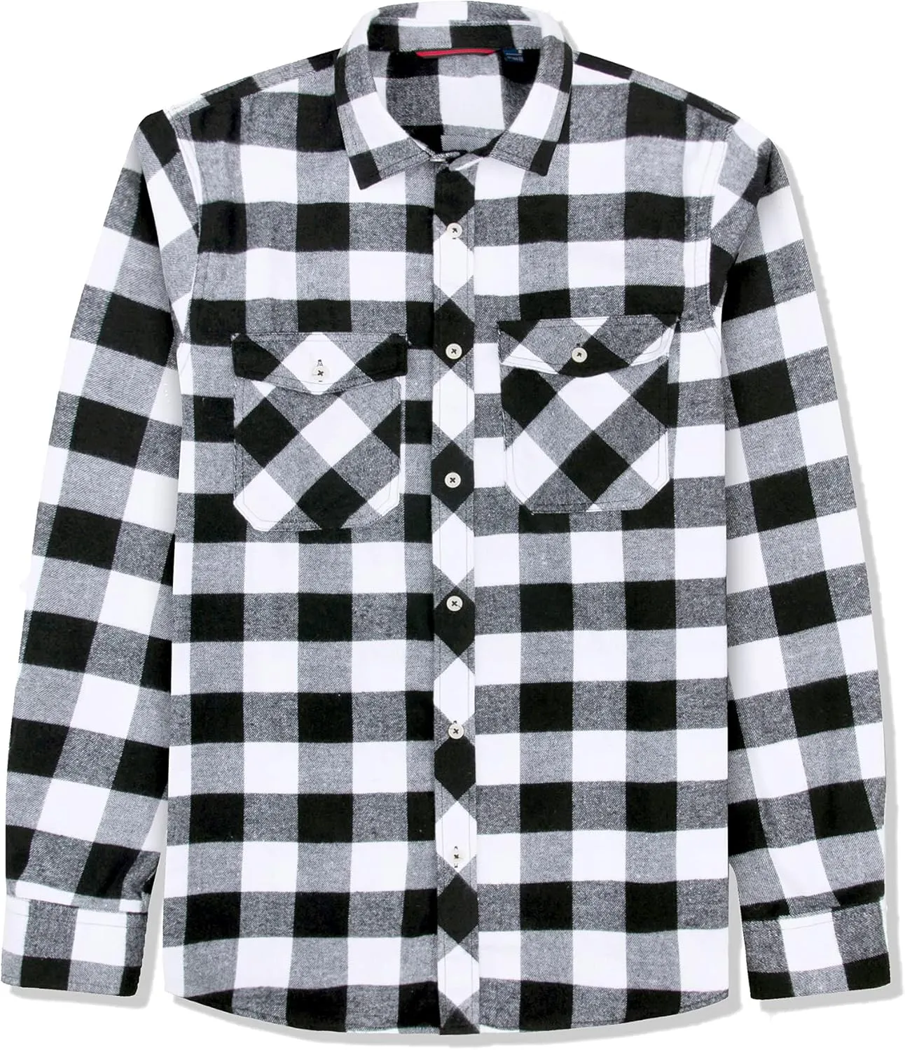 J.VER Men's Flannel Plaid Shirts Long Sleeve Regular Fit Casual Button Down Checkered Buffalo Plaid Shirt for Fall Winter