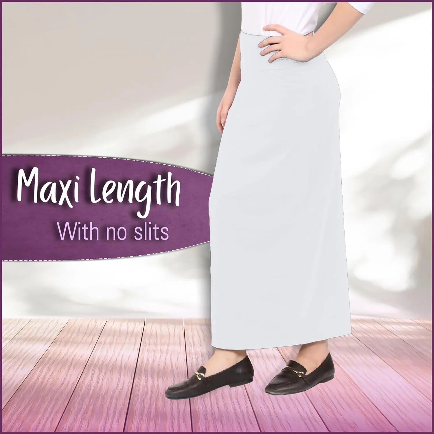 Kosher Casual Women's Modest Cotton Stretch Long Maxi Pencil Skirt