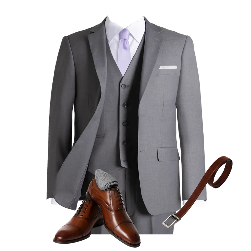 Light gray suit
