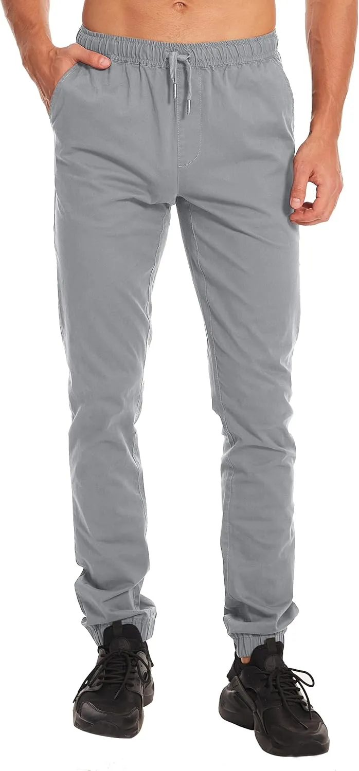 Men's 34"&36" Inseam Cotton Casual Jogger Pants