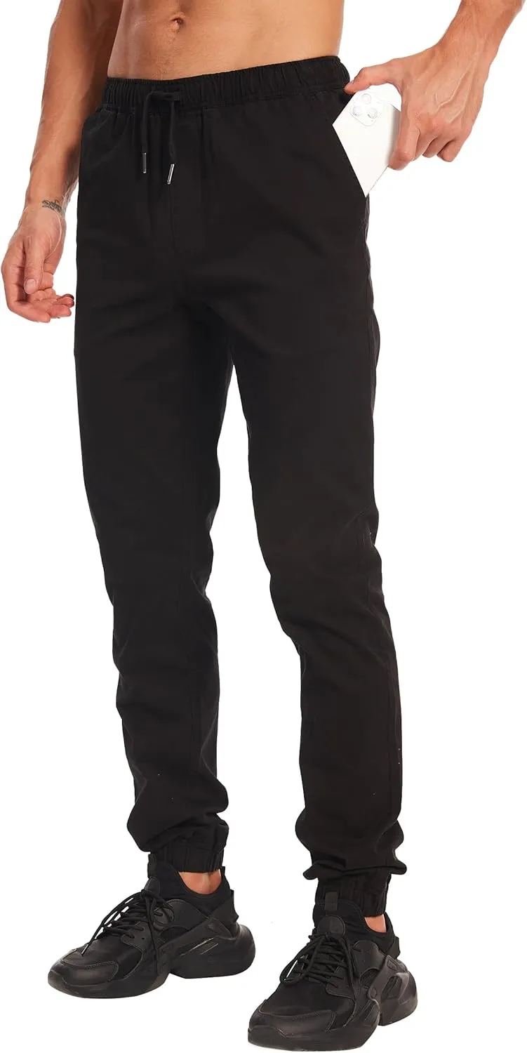 Men's 34"&36" Inseam Cotton Casual Jogger Pants