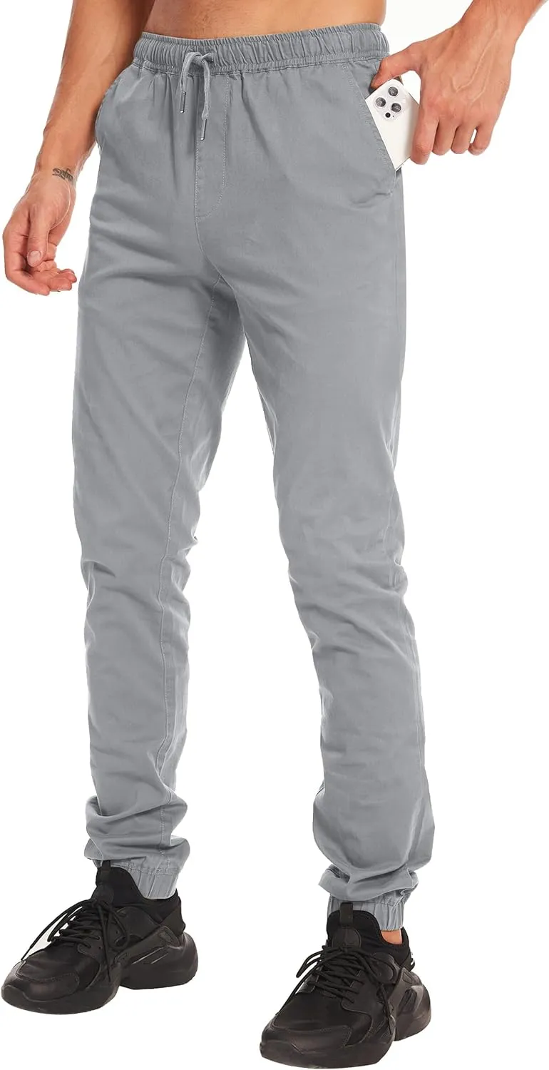 Men's 34"&36" Inseam Cotton Casual Jogger Pants
