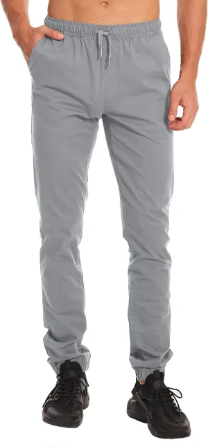 Men's 34"&36" Inseam Cotton Casual Jogger Pants