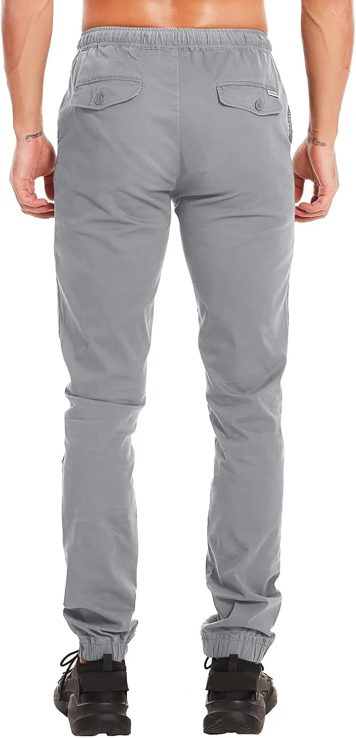 Men's 34"&36" Inseam Cotton Casual Jogger Pants