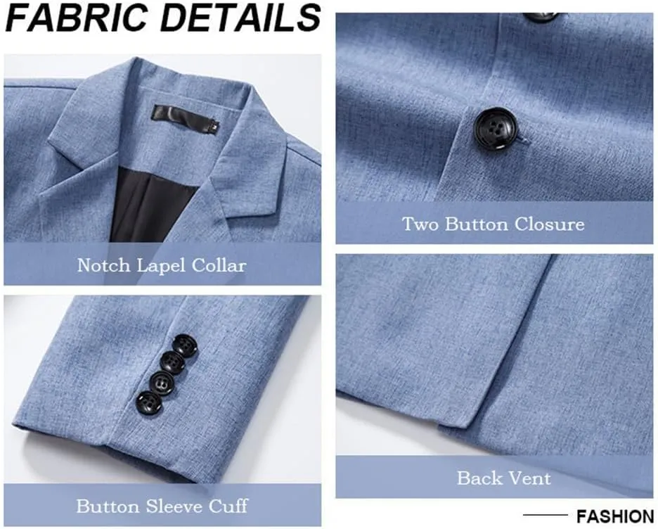 Men's Blazer Sport Coats Casual 2 Button Notched Lapel Lightweight Suit Jackets for Daily Wedding Prom