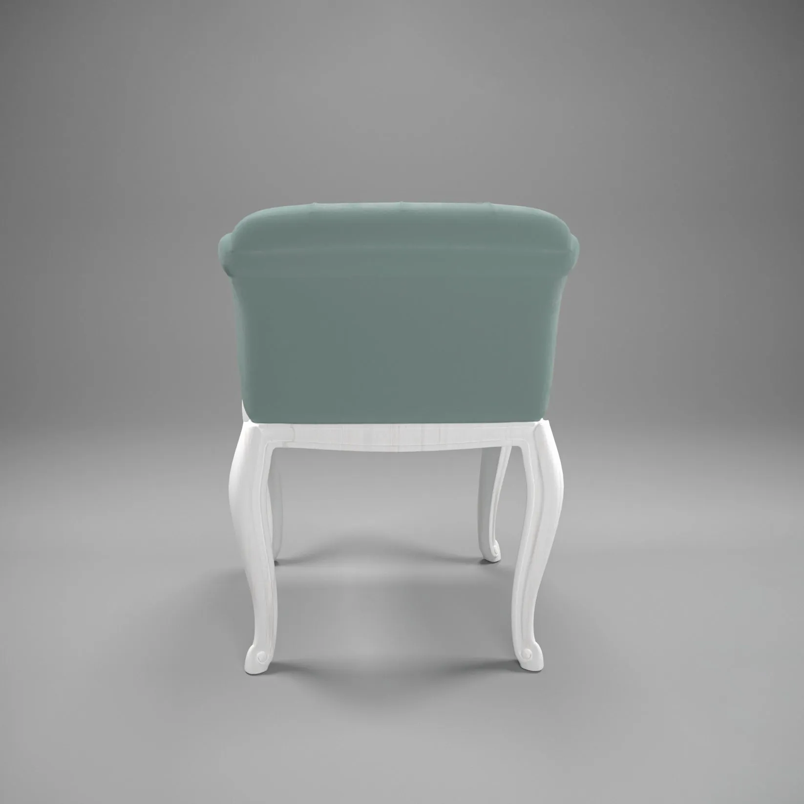 Modern Solid white Green upholstered Designer Arm chair