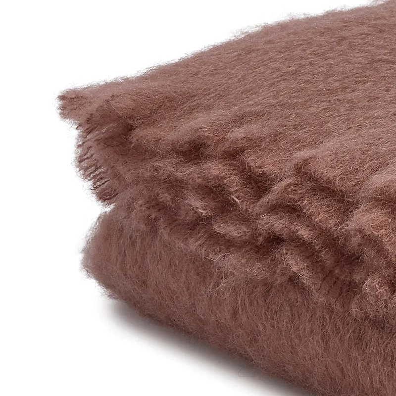 Mohair blanket terra
