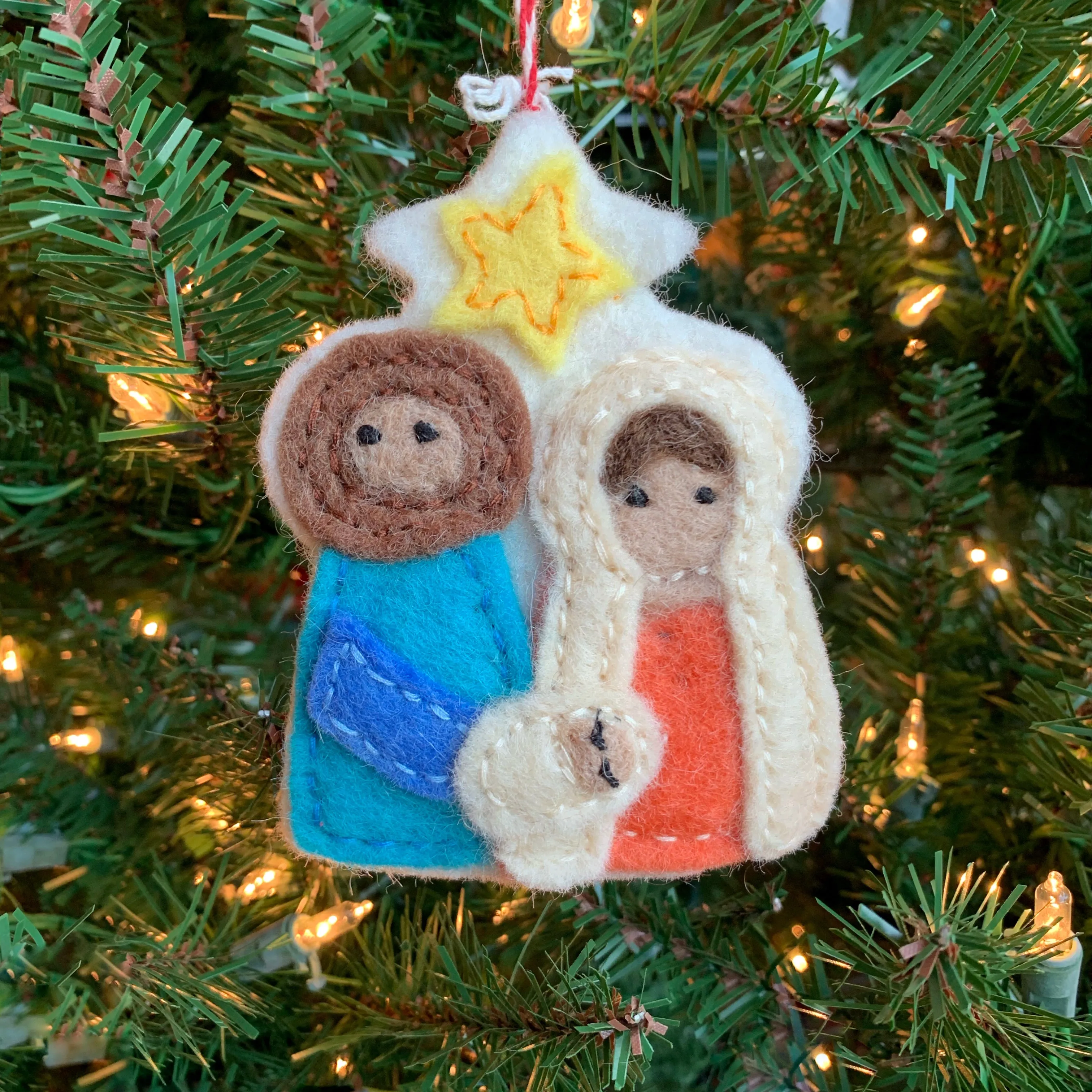 Nativity Ornament, Felt Wool
