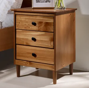 New Fully Assembled Three Drawer Nightstand BY WALKER EDISON FURNITURE CO