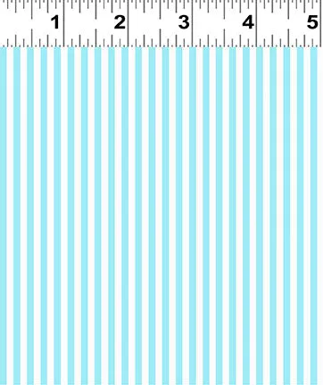Sandy Toes - Stripes Aqua by Anita Jeram for Clothworks