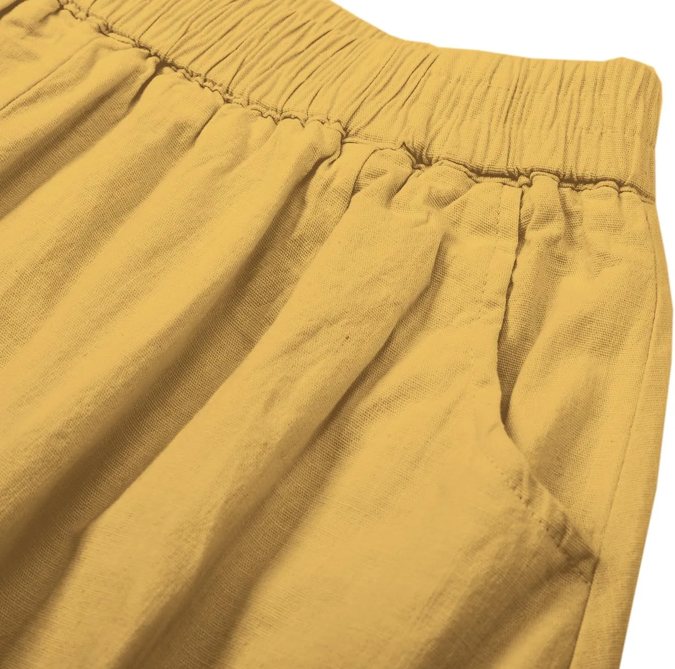 SANGTREE Women's Casual Cotton Linen Skirts with Pockets